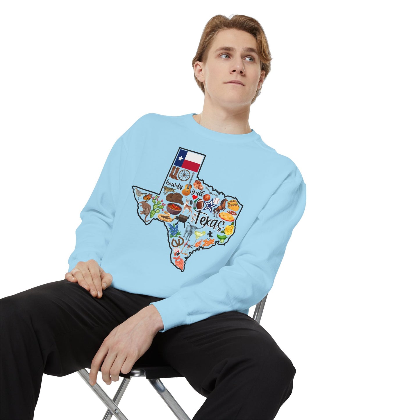 Beautiful State of Texas - Comfort Colors Sweatshirt