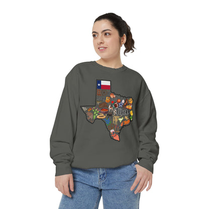 Beautiful State of Texas - Comfort Colors Sweatshirt