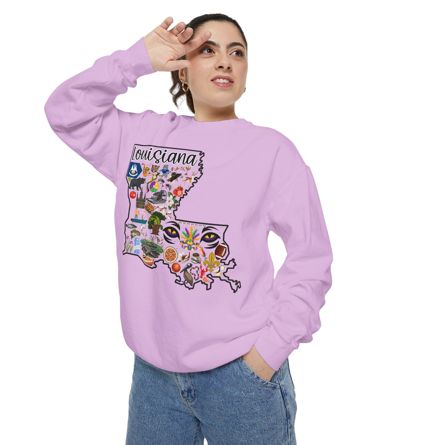 Beautiful State of Louisiana - Comfort Colors Sweatshirt