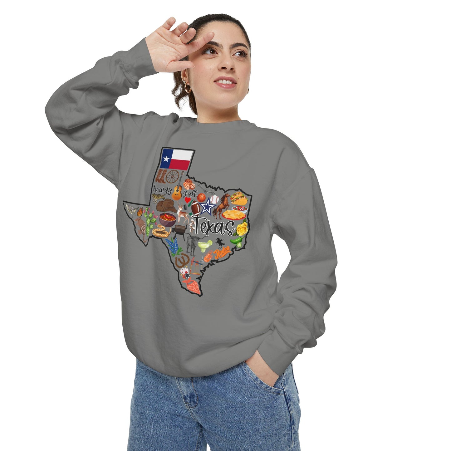 Beautiful State of Texas - Comfort Colors Sweatshirt