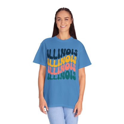 Retro Illinois - Comfort Colors Shirt