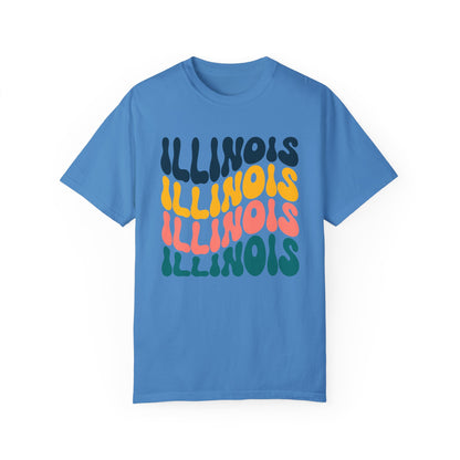 Retro Illinois - Comfort Colors Shirt