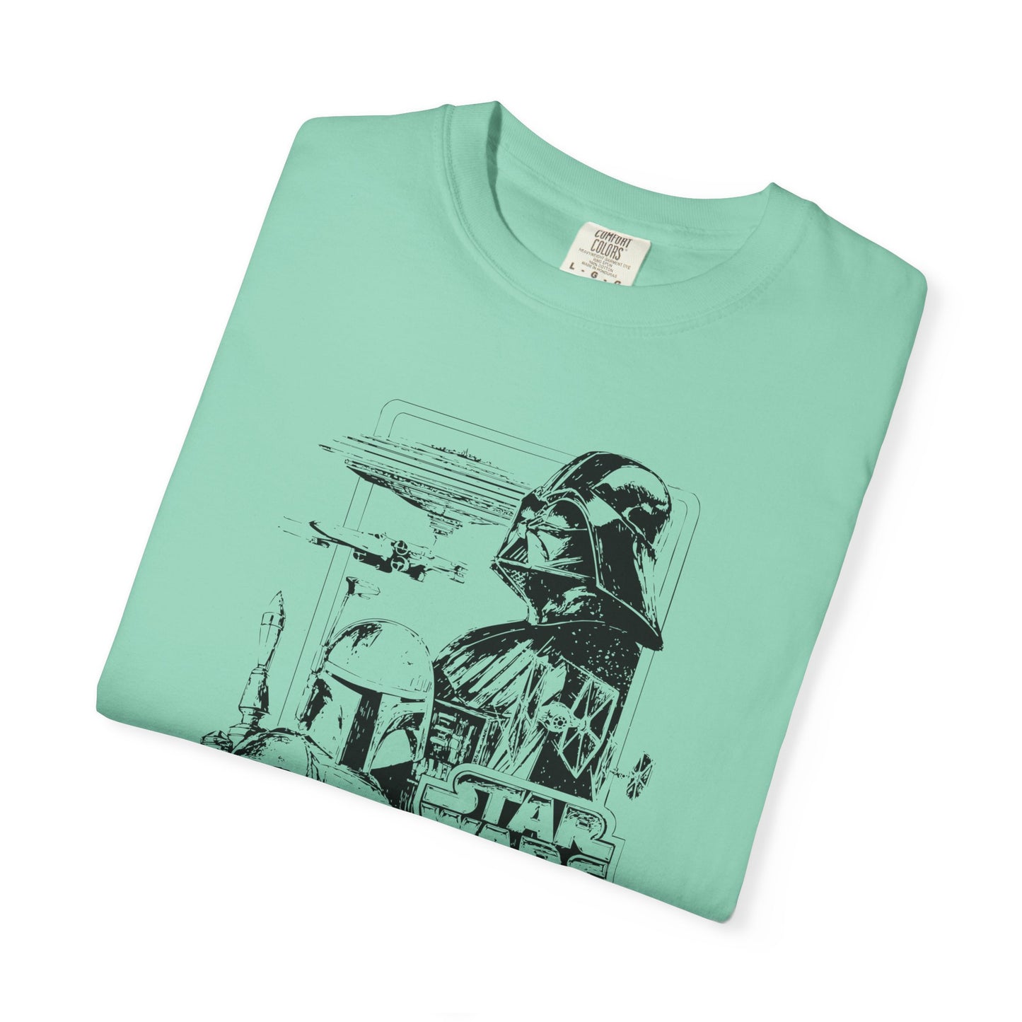 Star Wars Black Line Drawing - Comfort Colors Shirt