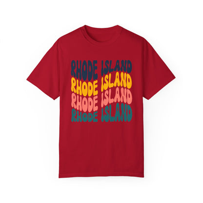 Retro Rhode Island - Comfort Colors Shirt