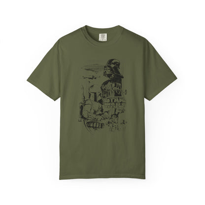 Star Wars Black Line Drawing - Comfort Colors Shirt