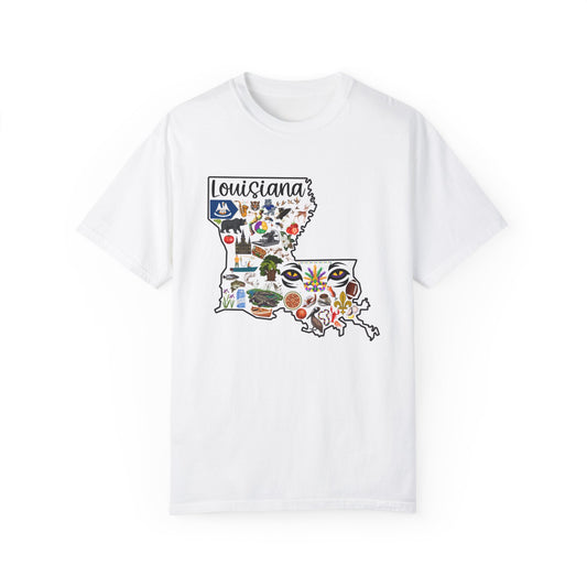 Beautiful State of Louisiana - Comfort Colors Shirt