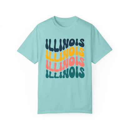 Retro Illinois - Comfort Colors Shirt