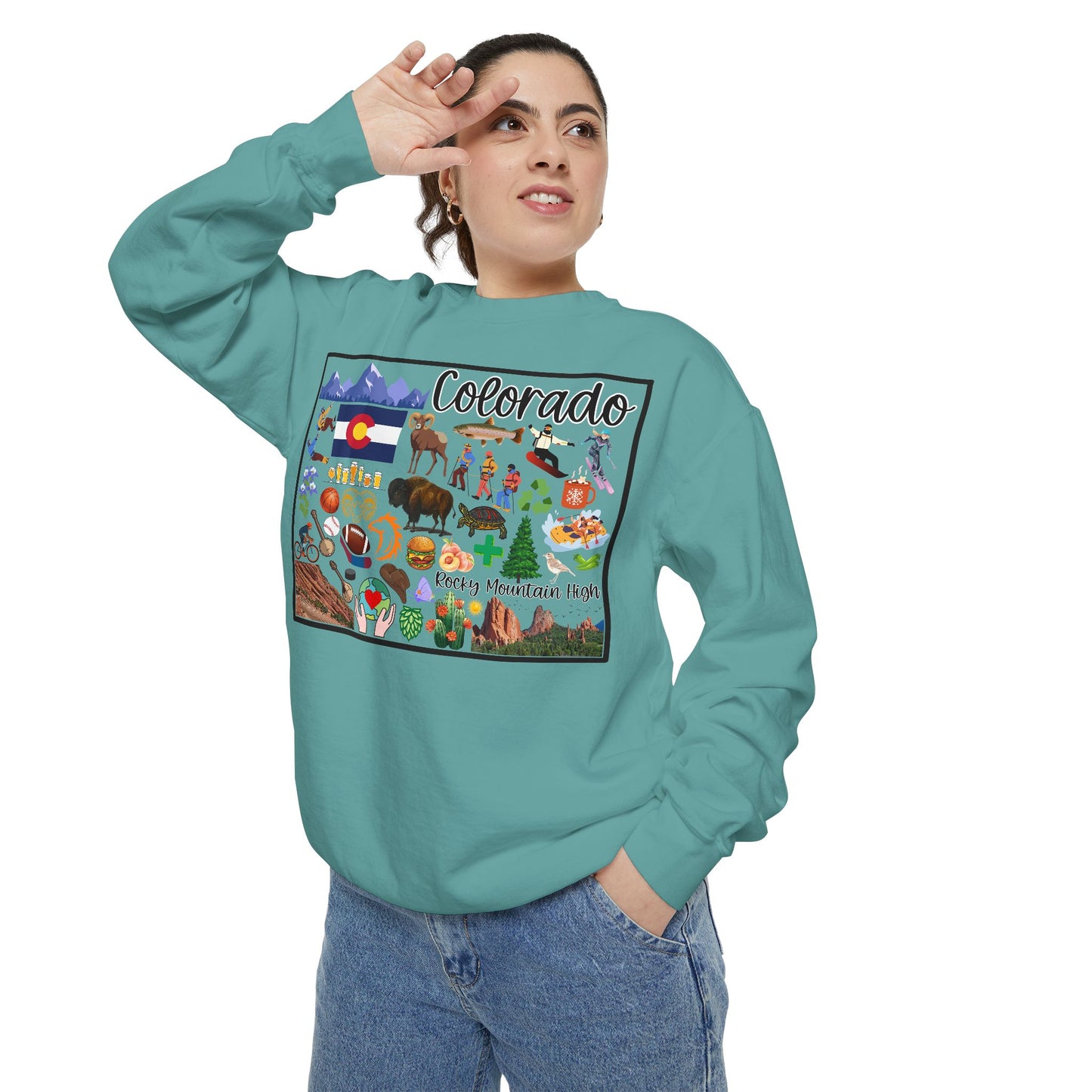 Beautiful State of Colorado - Comfort Colors Sweatshirt