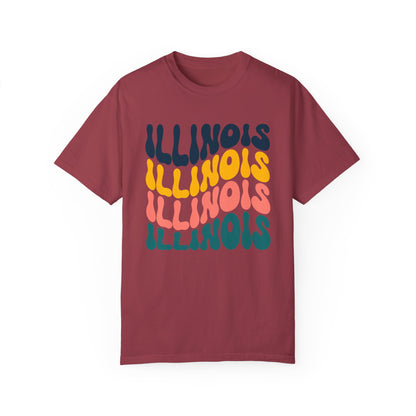 Retro Illinois - Comfort Colors Shirt