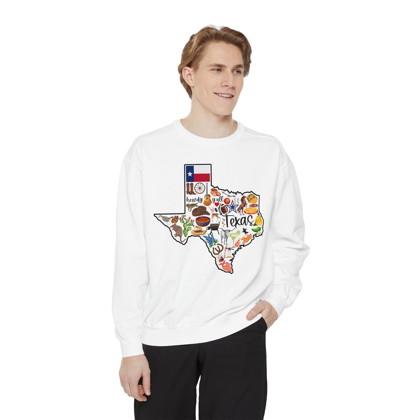 Beautiful State of Texas - Comfort Colors Sweatshirt