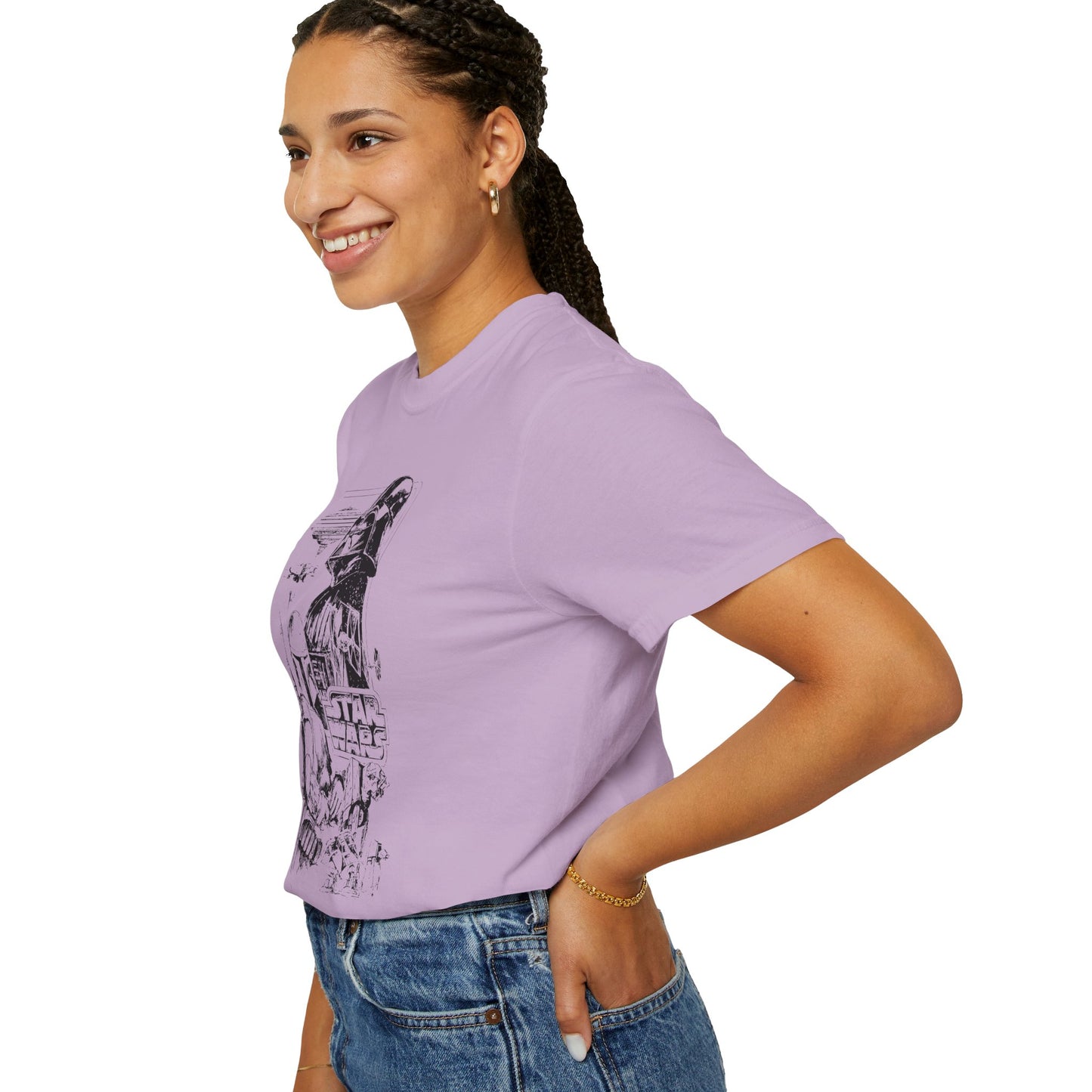 Star Wars Black Line Drawing - Comfort Colors Shirt
