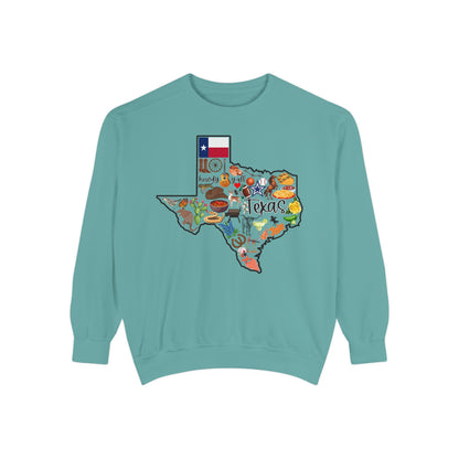 Beautiful State of Texas - Comfort Colors Sweatshirt
