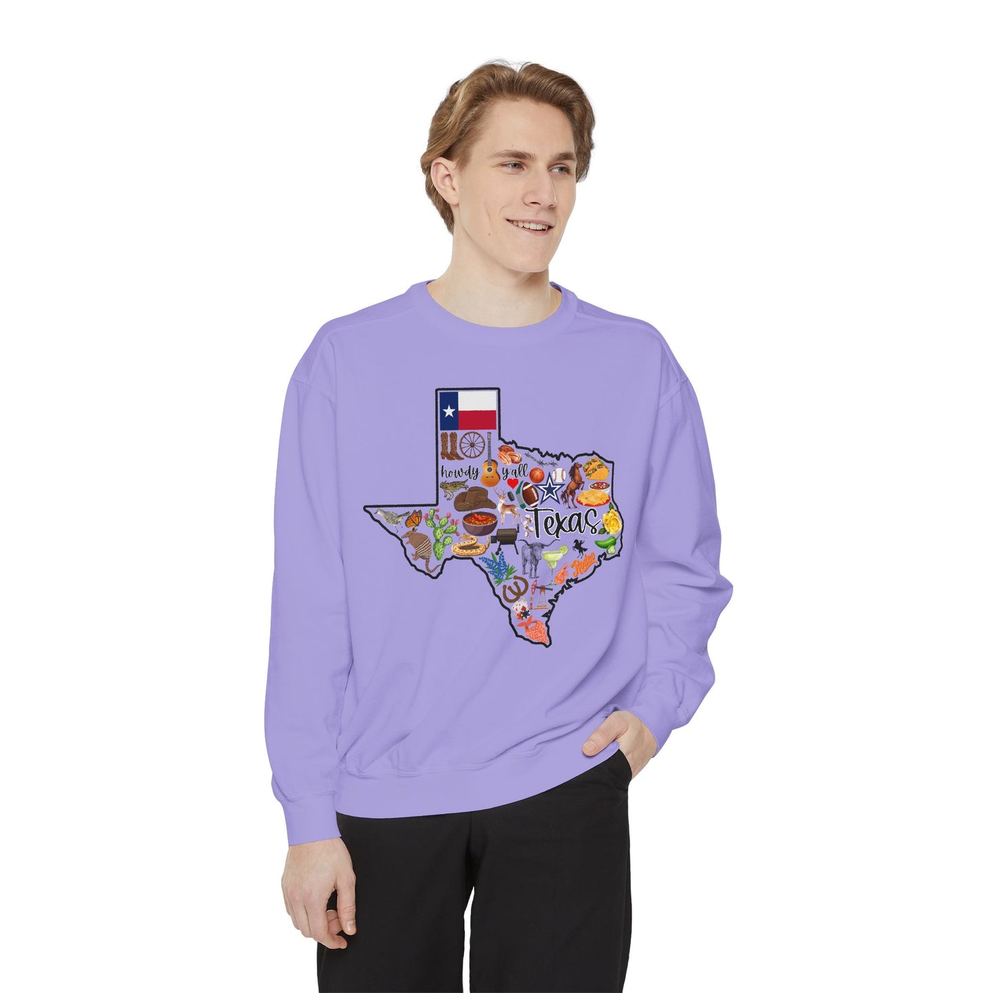 Beautiful State of Texas - Comfort Colors Sweatshirt