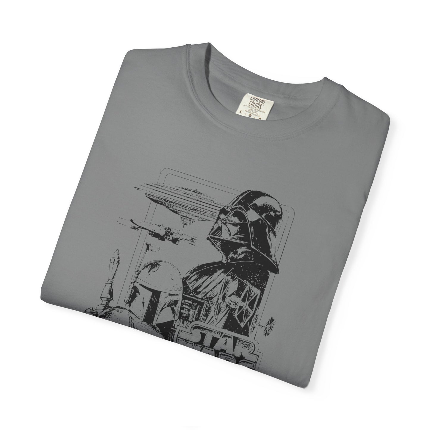 Star Wars Black Line Drawing - Comfort Colors Shirt