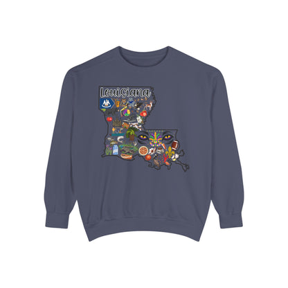 Beautiful State of Louisiana - Comfort Colors Sweatshirt