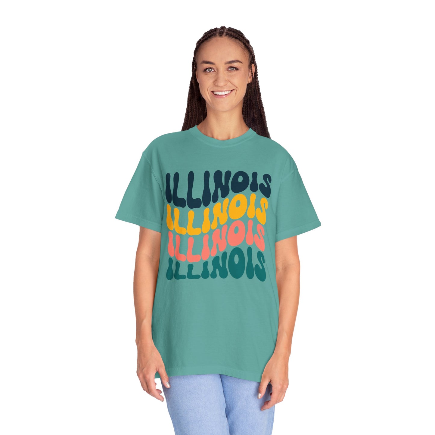 Retro Illinois - Comfort Colors Shirt