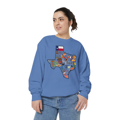 Beautiful State of Texas - Comfort Colors Sweatshirt