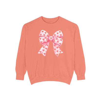 Pink Bow & Hearts - Comfort Colors Sweatshirt