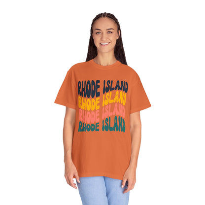 Retro Rhode Island - Comfort Colors Shirt
