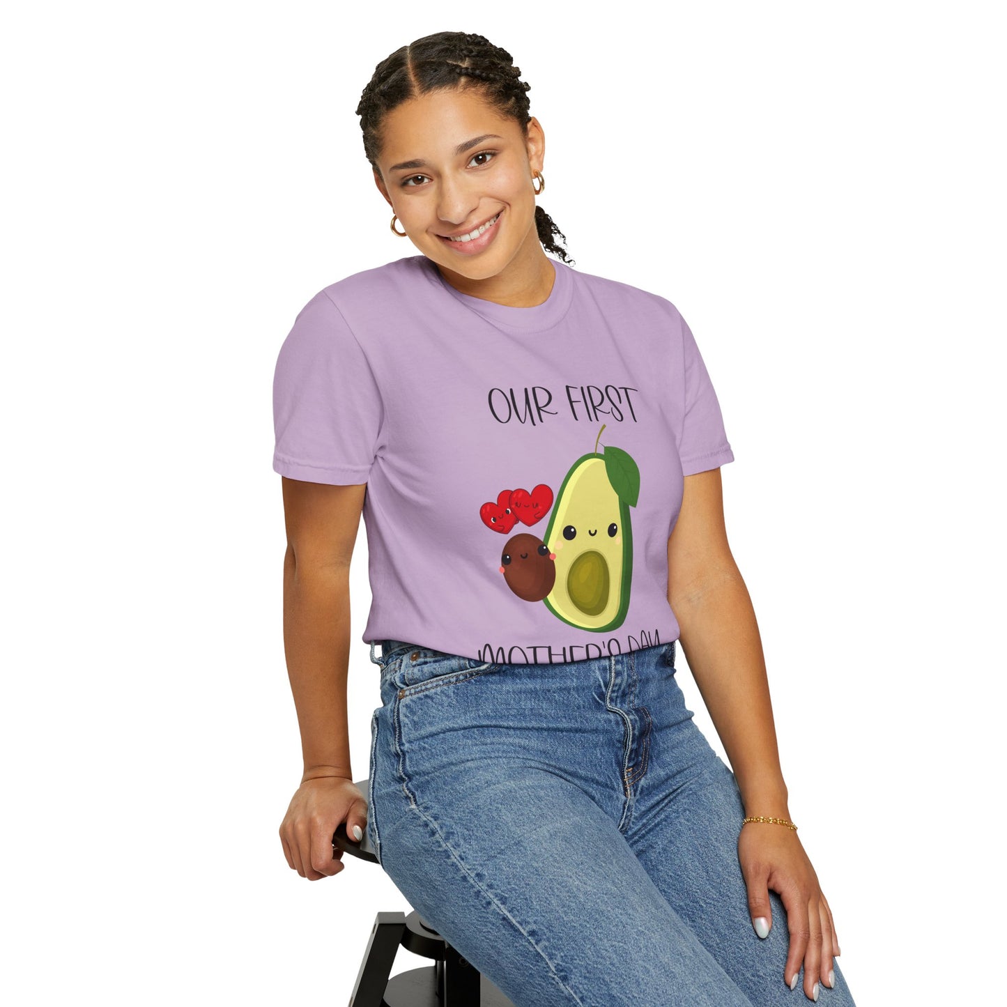 Our First Mother's Day Together (Avocado & Pit) - Comfort Colors Shirt