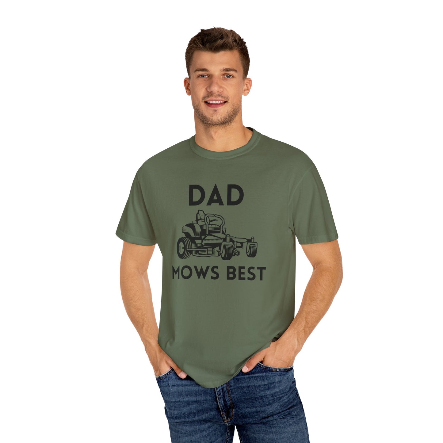 Dad Mows Best - Comfort Colors Shirt