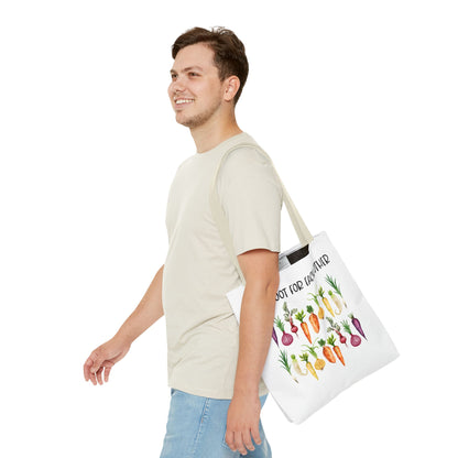 Let's Root for Each Other Tote Bag - Colorful Vegetable Design