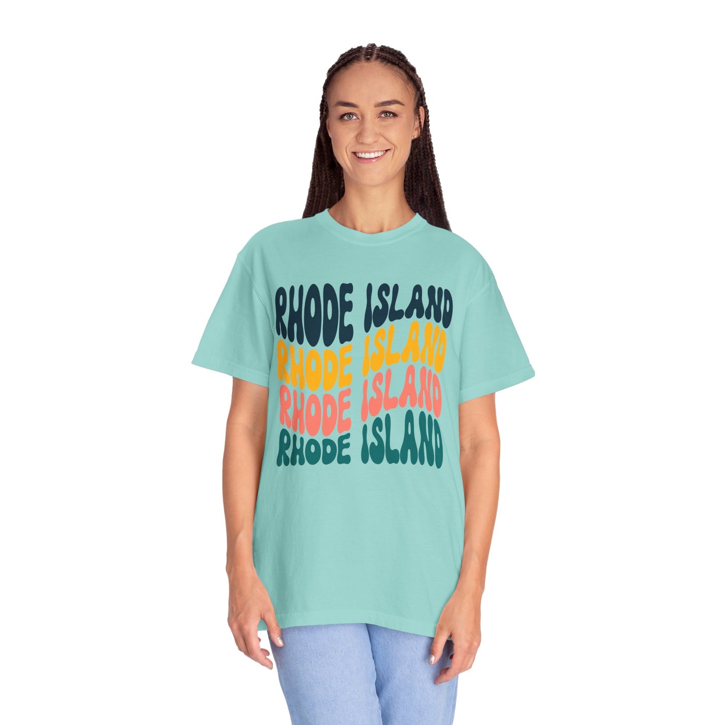 Retro Rhode Island - Comfort Colors Shirt