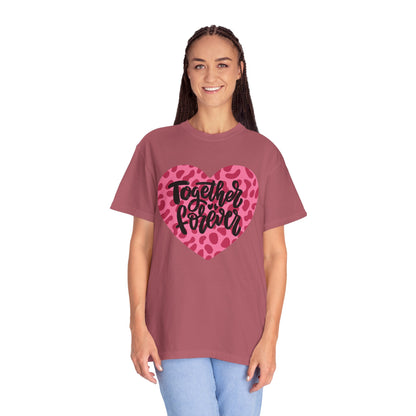 Together Forever Cheetah Heart - Comfort Colors Shirt