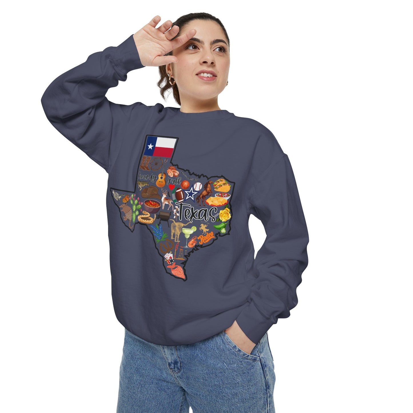 Beautiful State of Texas - Comfort Colors Sweatshirt