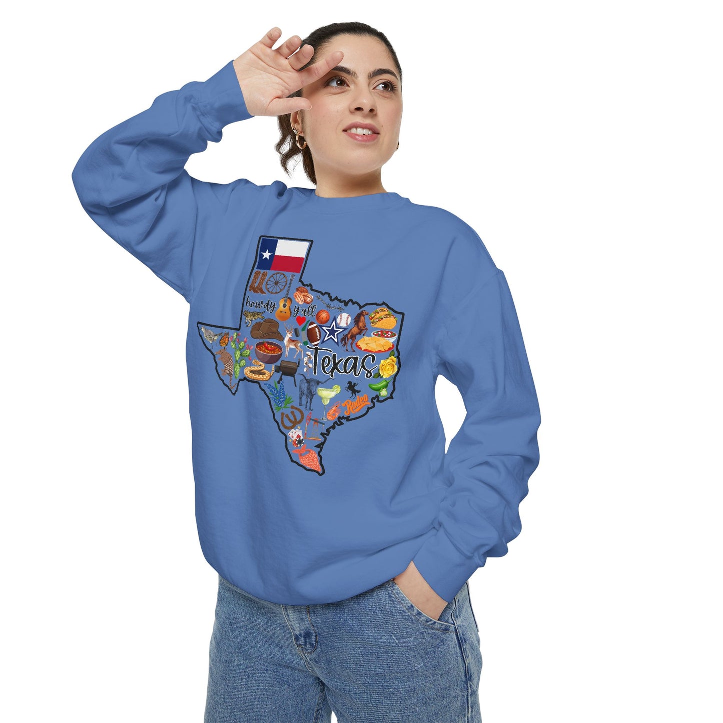 Beautiful State of Texas - Comfort Colors Sweatshirt