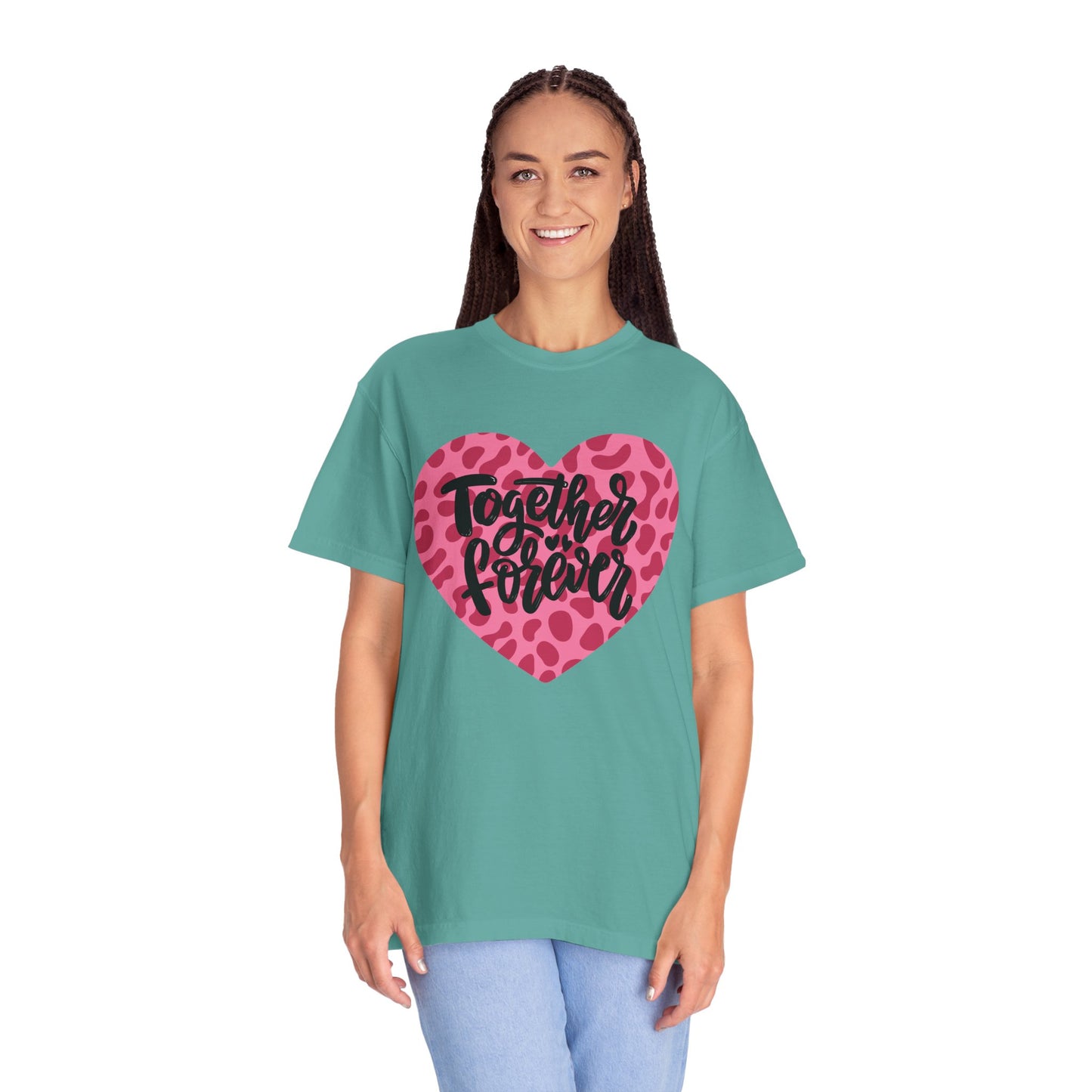 Together Forever Cheetah Heart - Comfort Colors Shirt
