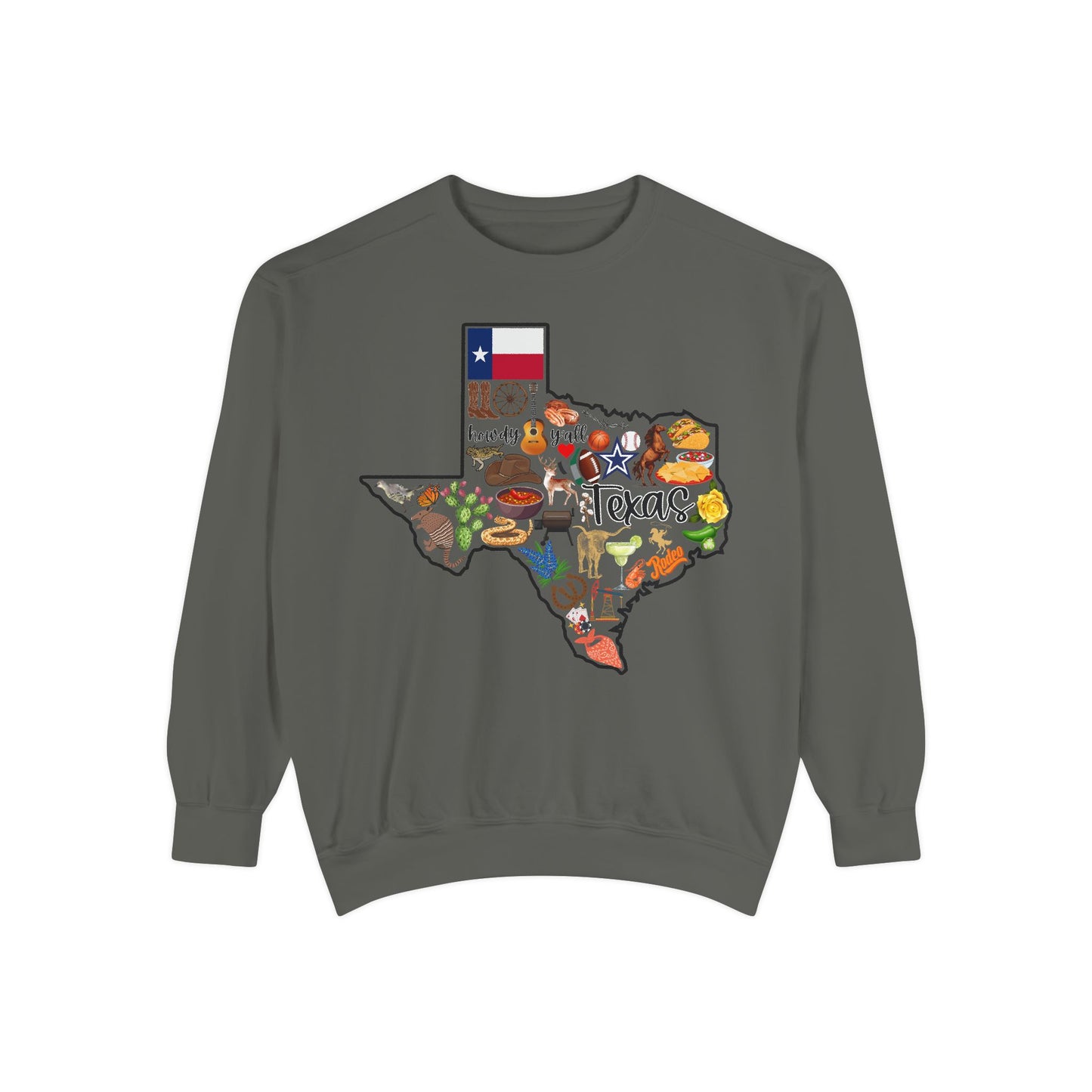 Beautiful State of Texas - Comfort Colors Sweatshirt
