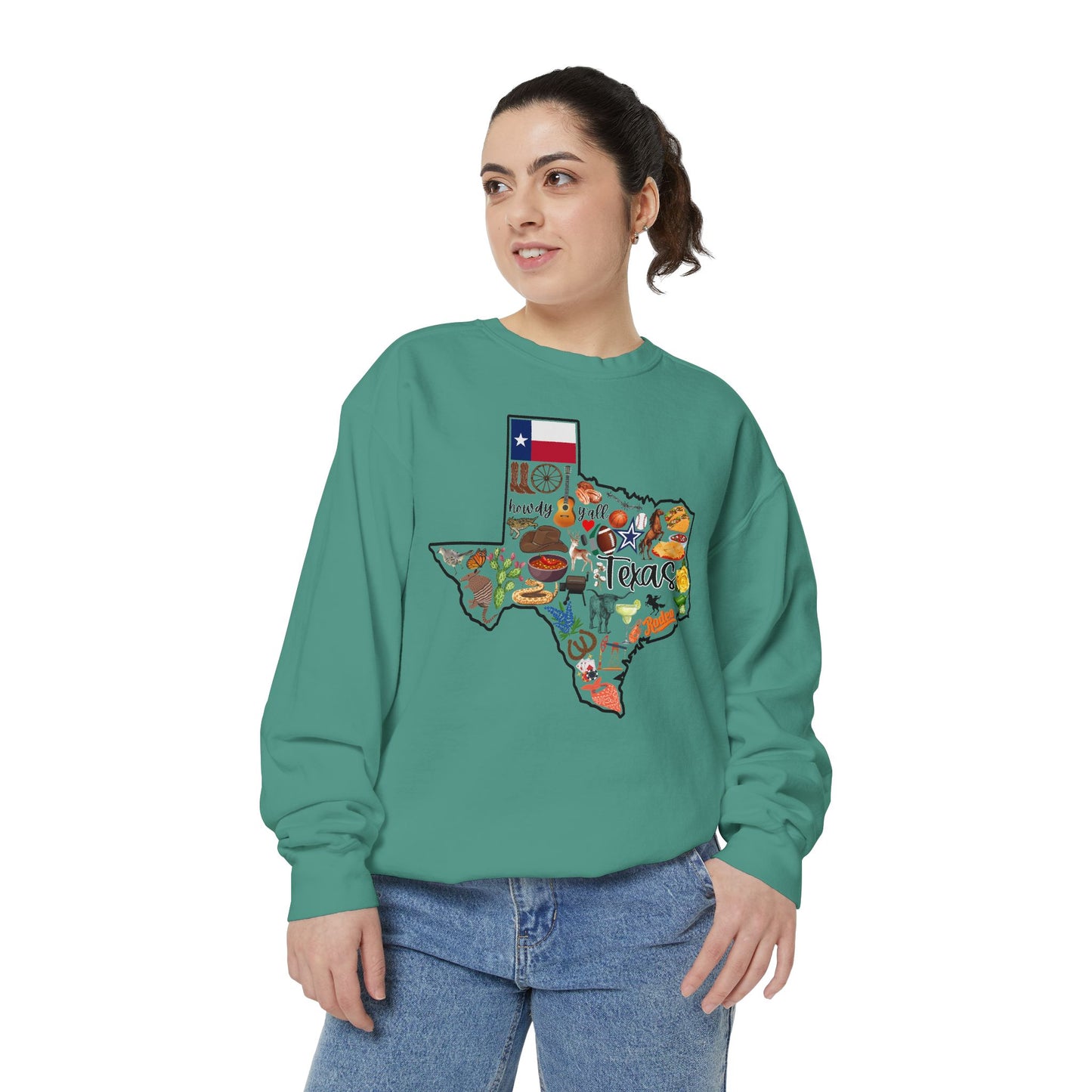 Beautiful State of Texas - Comfort Colors Sweatshirt