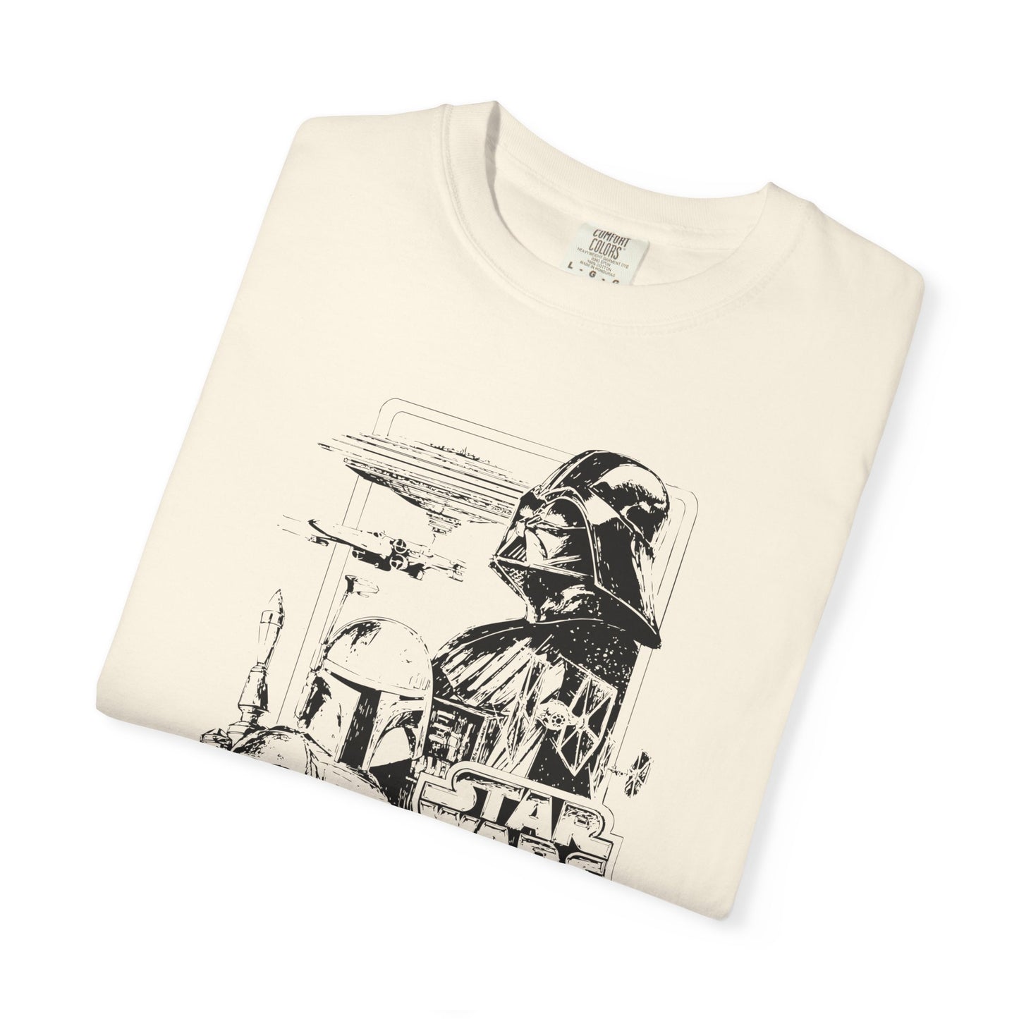 Star Wars Black Line Drawing - Comfort Colors Shirt