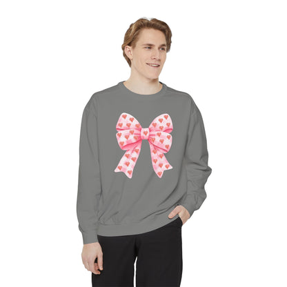 Pink Bow & Hearts - Comfort Colors Sweatshirt