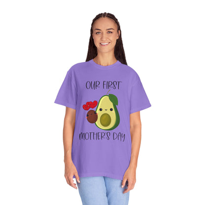 Our First Mother's Day Together (Avocado & Pit) - Comfort Colors Shirt