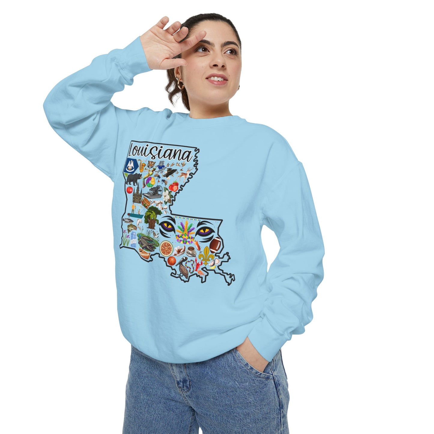 Beautiful State of Louisiana - Comfort Colors Sweatshirt