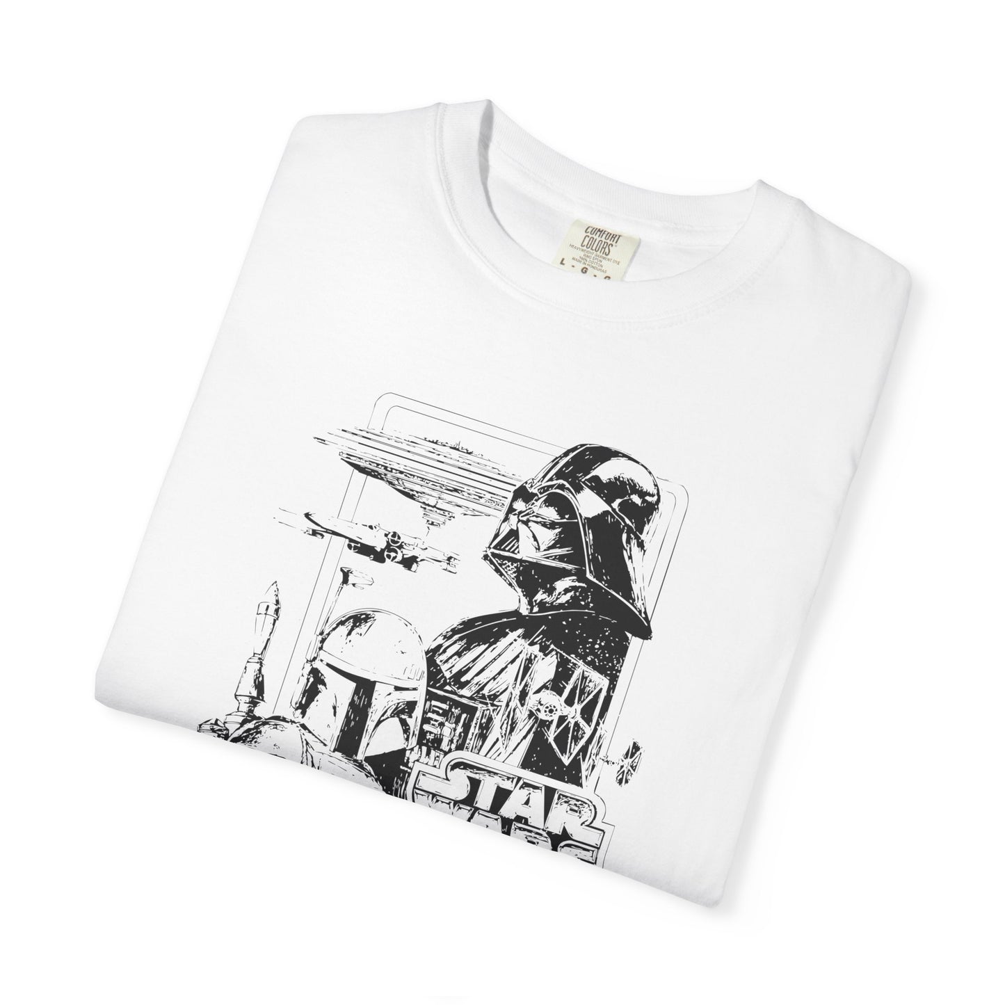 Star Wars Black Line Drawing - Comfort Colors Shirt