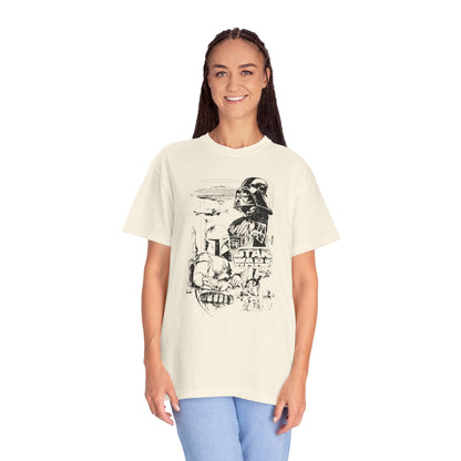 Star Wars Black Line Drawing - Comfort Colors Shirt