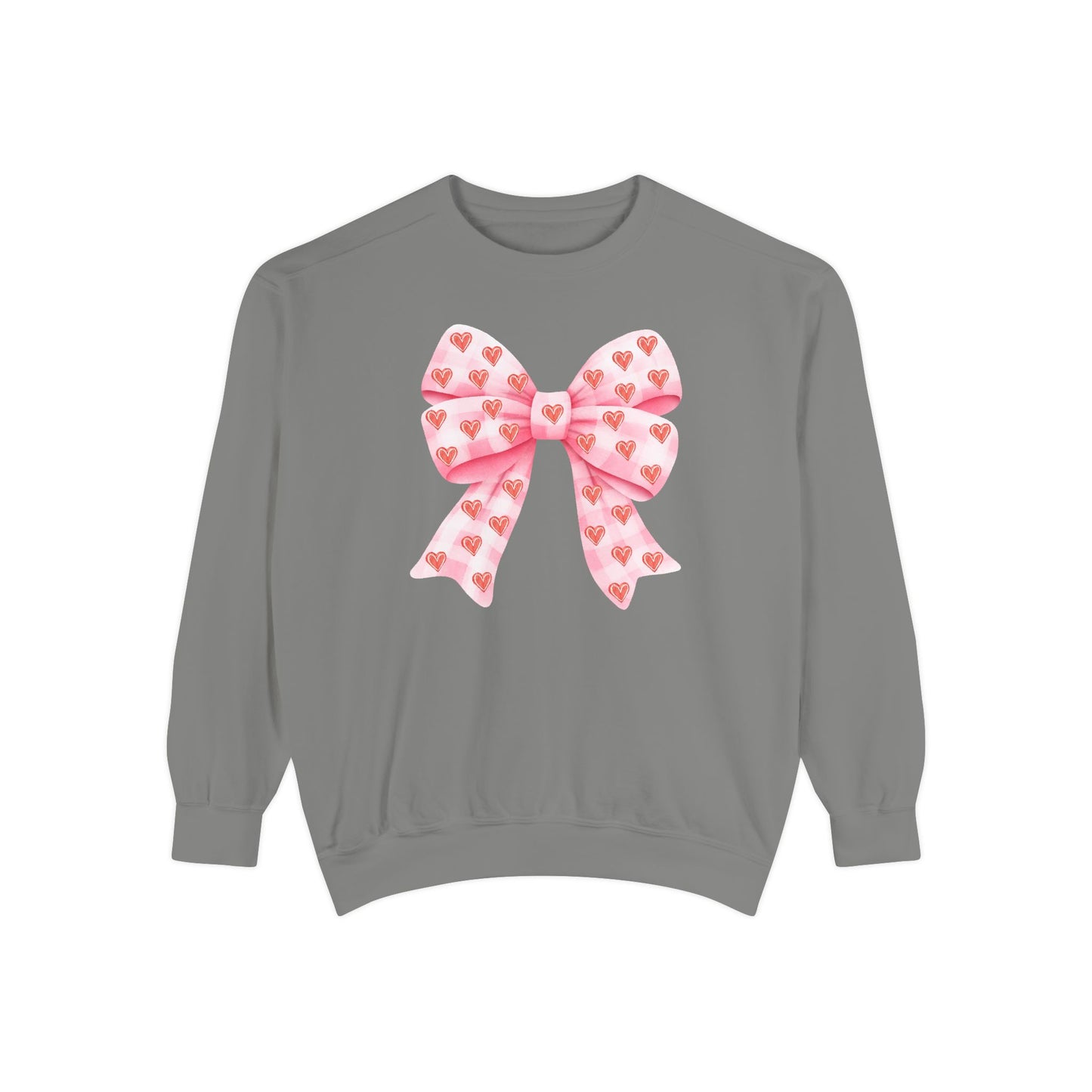 Pink Bow & Hearts - Comfort Colors Sweatshirt