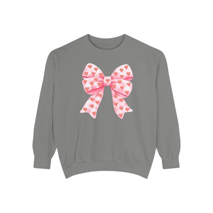 Pink Bow & Hearts - Comfort Colors Sweatshirt