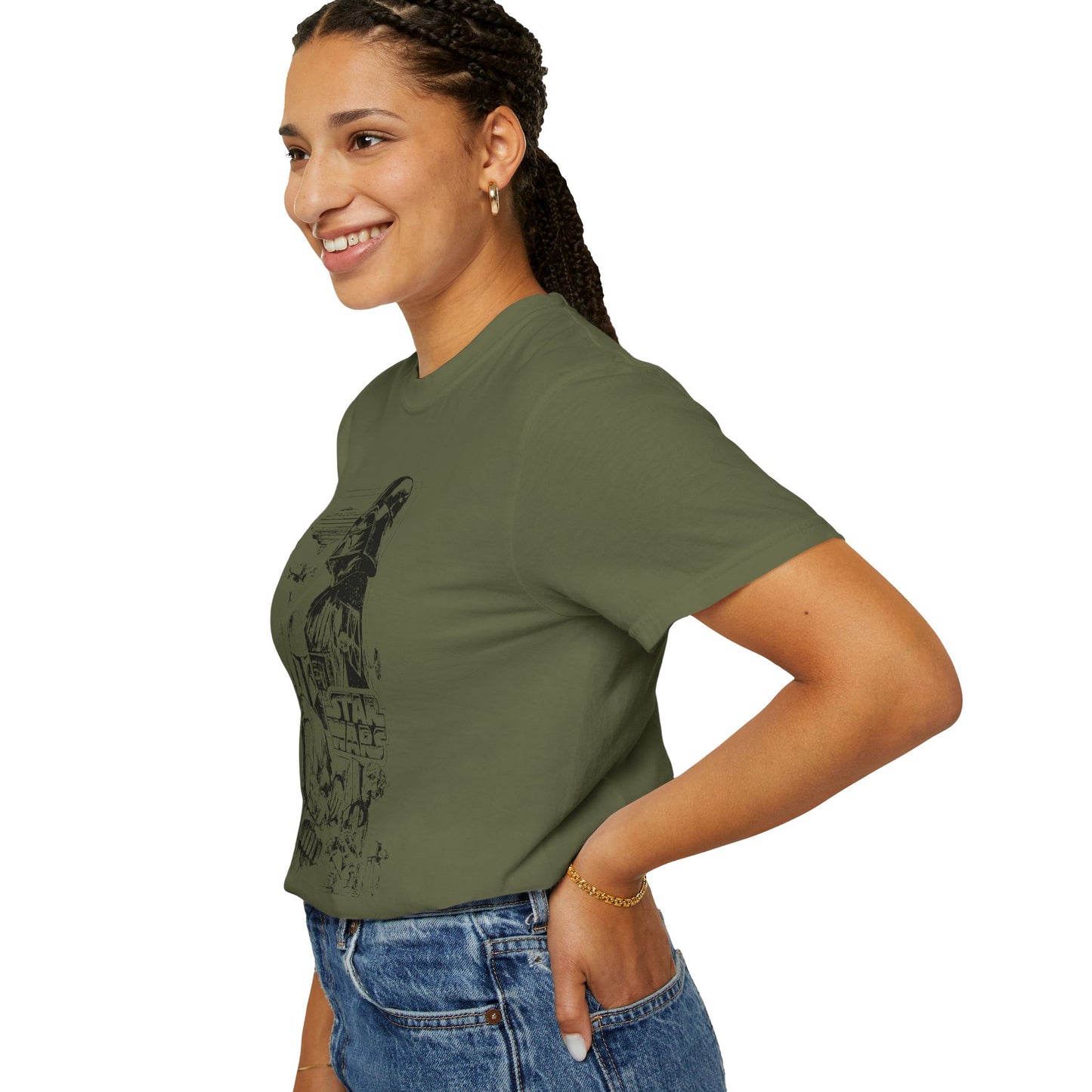 Star Wars Black Line Drawing - Comfort Colors Shirt