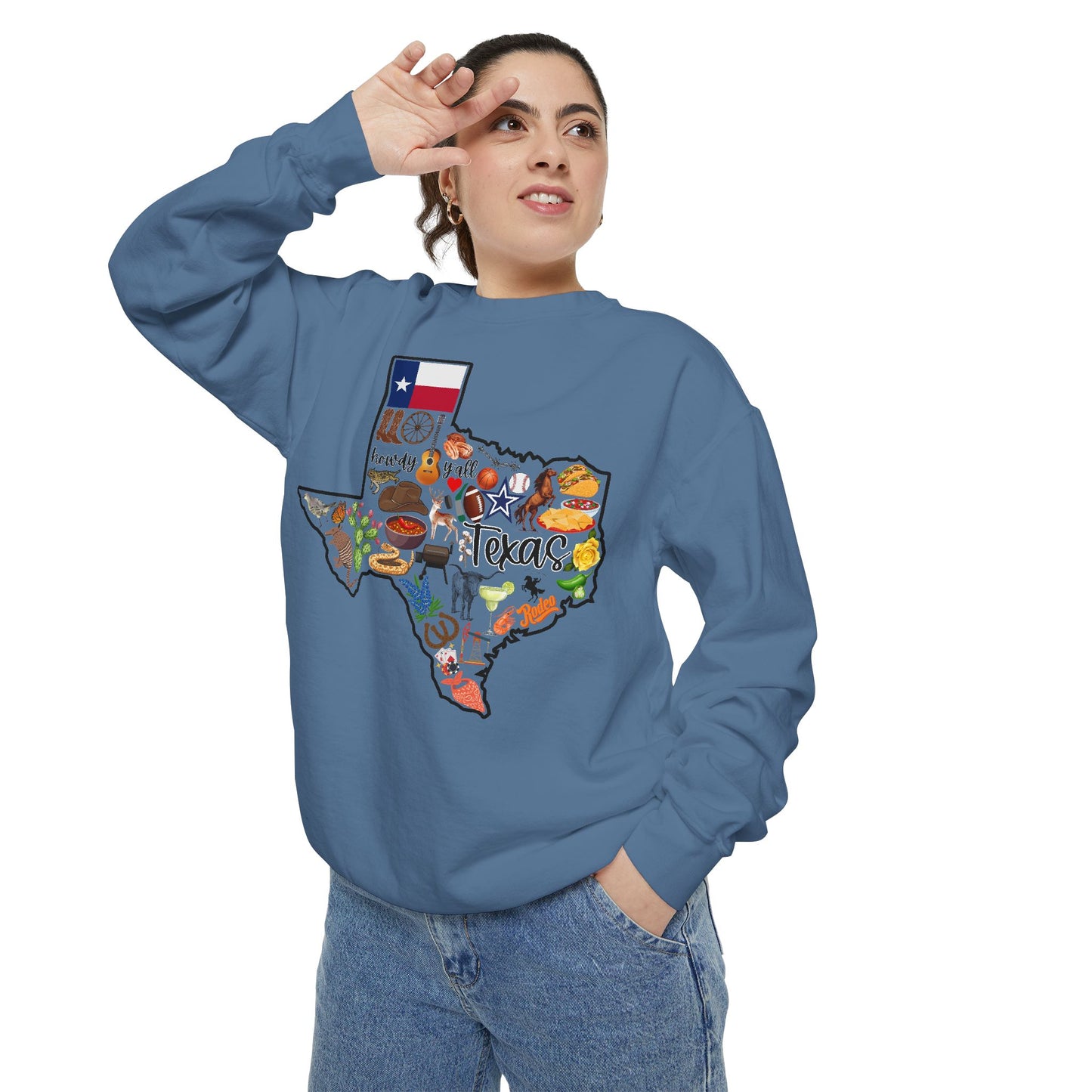 Beautiful State of Texas - Comfort Colors Sweatshirt