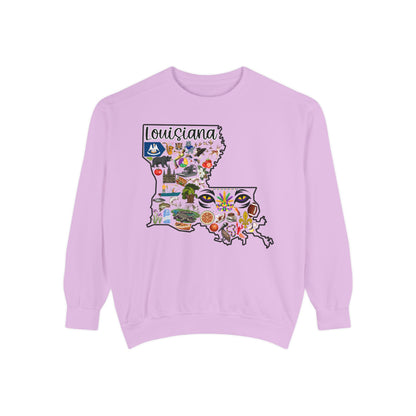 Beautiful State of Louisiana - Comfort Colors Sweatshirt