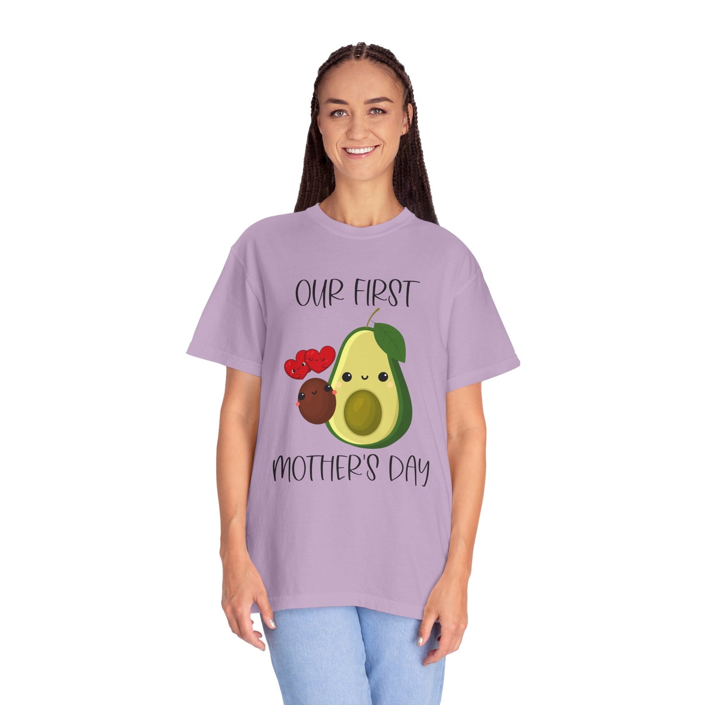 Our First Mother's Day Together (Avocado & Pit) - Comfort Colors Shirt