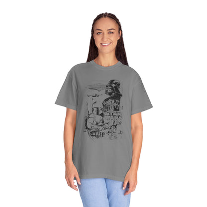 Star Wars Black Line Drawing - Comfort Colors Shirt