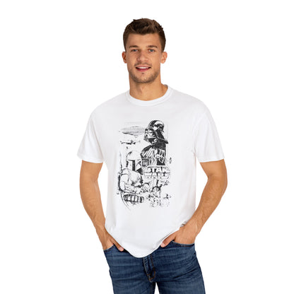 Star Wars Black Line Drawing - Comfort Colors Shirt