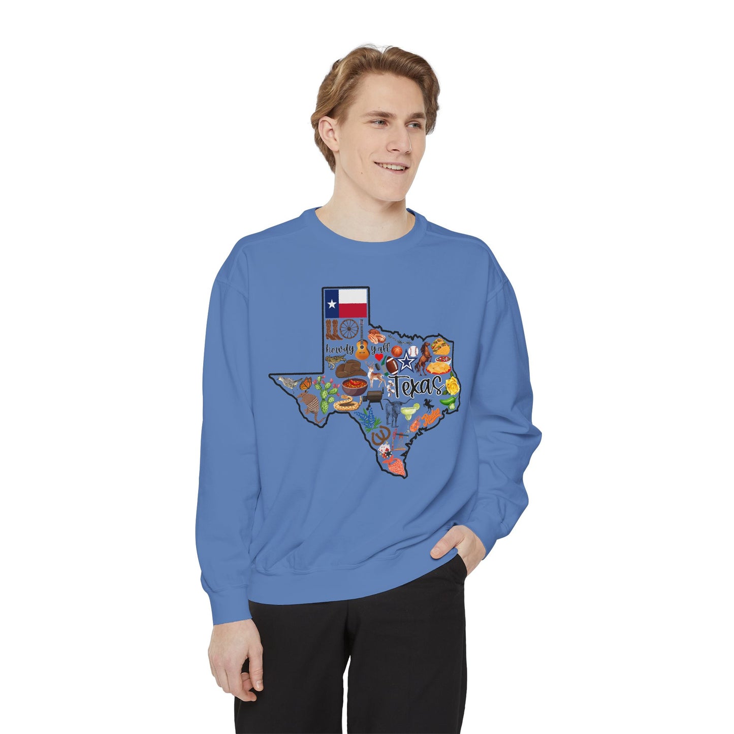 Beautiful State of Texas - Comfort Colors Sweatshirt