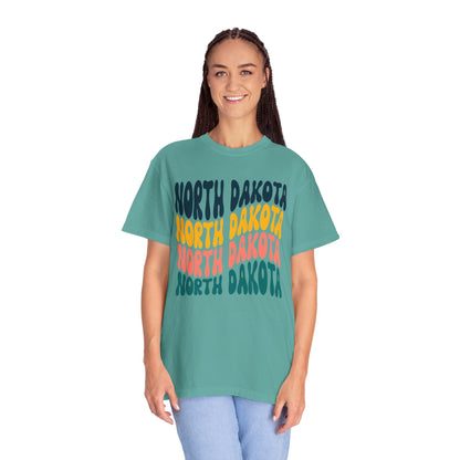Retro North Dakota - Comfort Colors Shirt