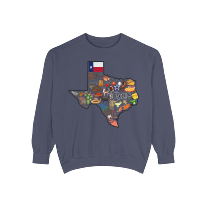 Beautiful State of Texas - Comfort Colors Sweatshirt